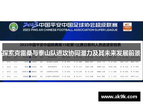 探索克雷桑与泰山队进攻协同潜力及其未来发展前景